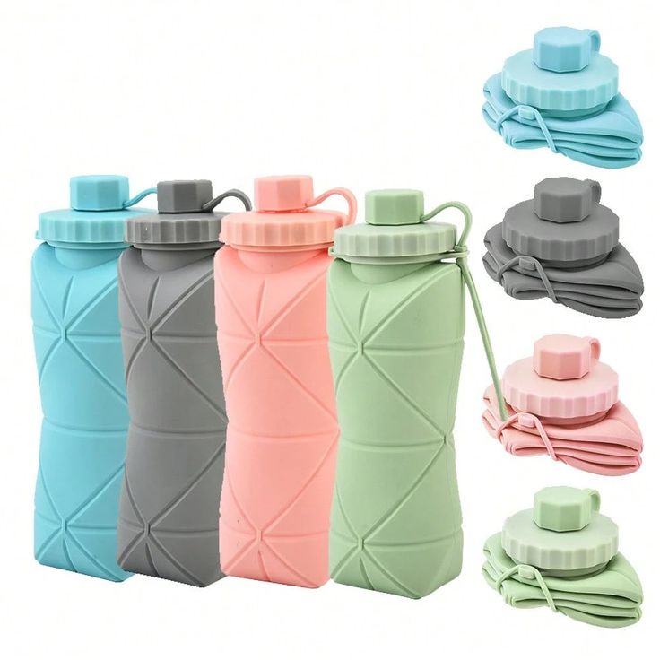 🌿 Collapsible Silicone Water Bottle 600ML | Leakproof & Travel-Friendly 💧